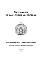 Ortografia de la llengua valenciana