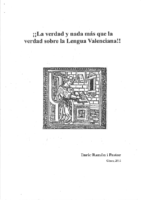 La verdad y nada más que la verdad sobre la lengua Valenciana (Enric Ramón i Pastor, 2015)