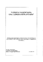 Lengua valenciana una lengua suplantada (Teresa Puerto Ferre, 2005)
