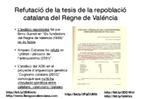 Refutació de la tesis de la repoblació catalana del Regna de Valencia