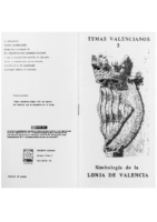 Simbolo y espacio en la arquitectura valenciana medieval – La Lonja de Valencia – Salvador Aldana Fernandez (Anubar, 1977)