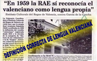 Definición correcta de lengua valenciana