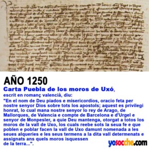 1250 CARTA PUEBLA DE UXO 1250 CARTA PUEBLA DE UXO