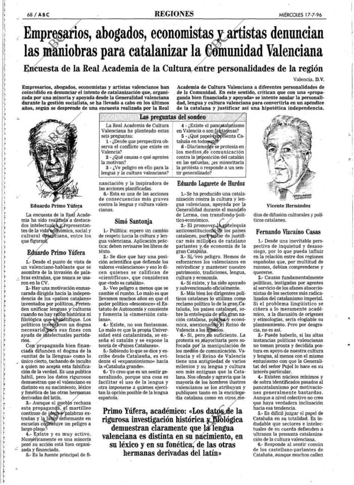 1996 07 17 ABC Denuncian Catalansimo CV 1996 07 17 ABC Denuncian Catalansimo CV